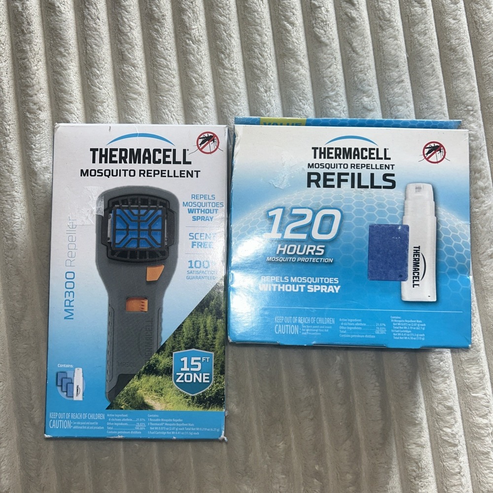 Thermacell Mosquito Repellent MR300 Portable Repellent  Open box  Plus Refills